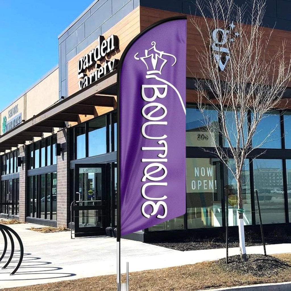 Boutique Signs - 11ft Boutique Feather Flag for Boutique Business - FSFlag