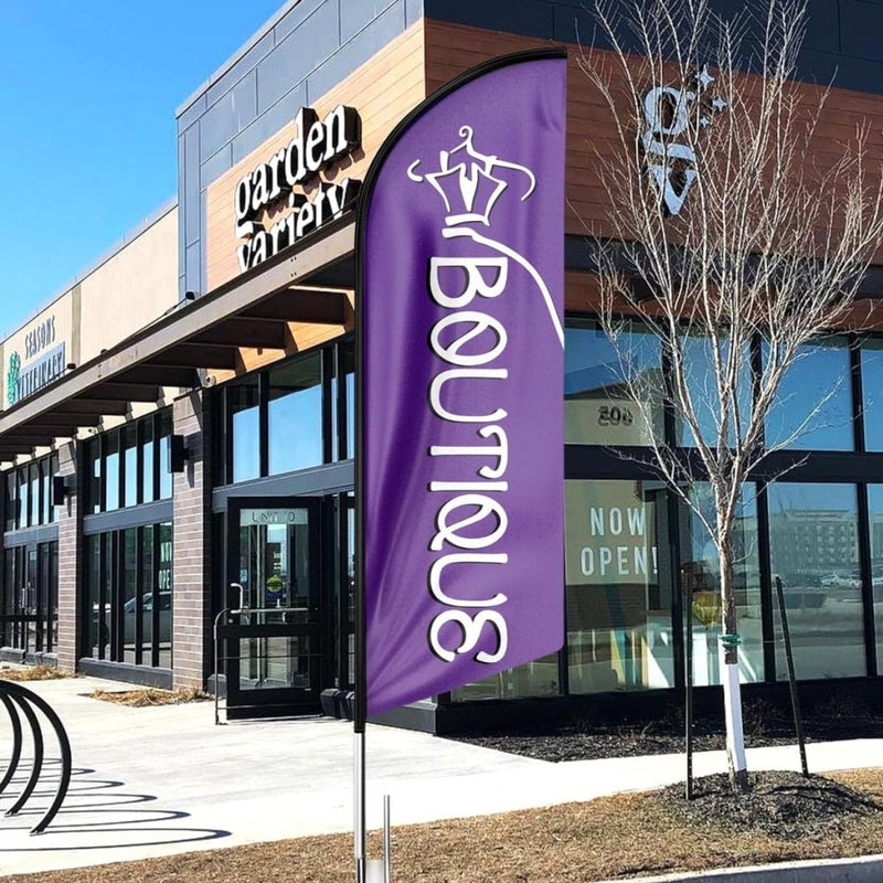 Boutique Signs - 11ft Boutique Feather Flag for Boutique Business - FSFlag