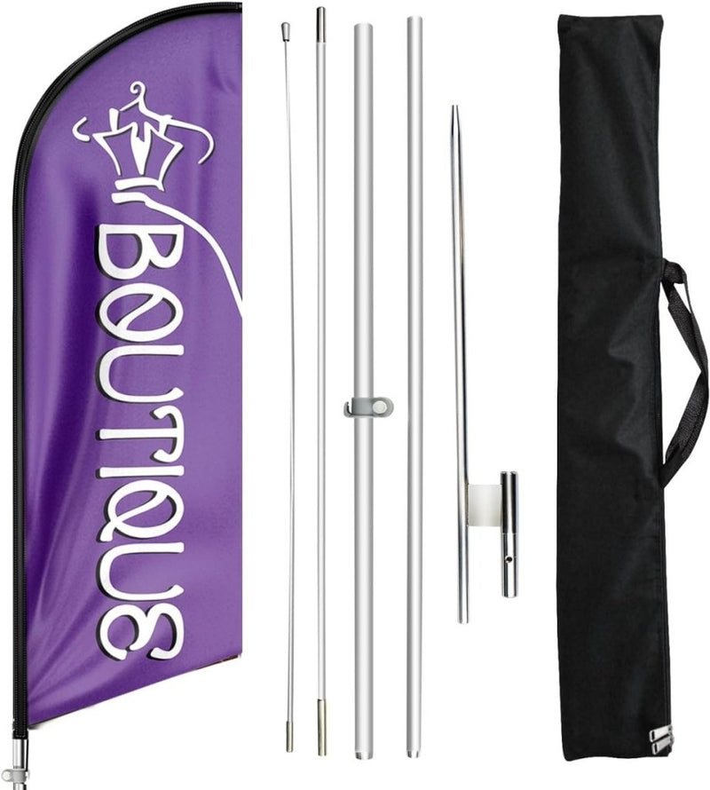 Boutique Signs - 11ft Boutique Feather Flag for Boutique Business - FSFlag
