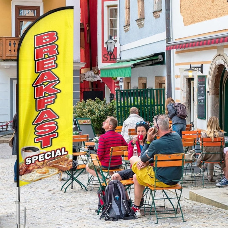 Breakfast flag - 8ft Breakfast Special Feather Flag!（Flagpole Not Included） - FSFlag