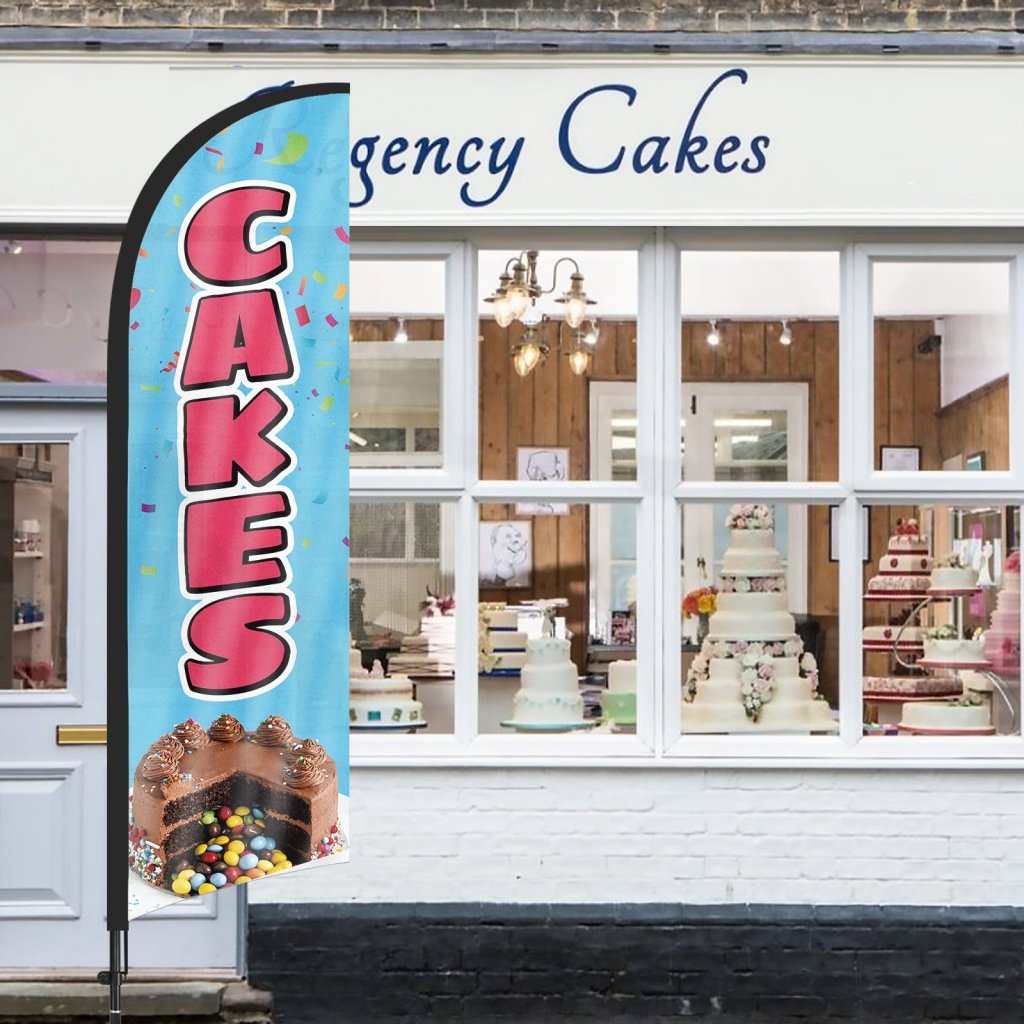 Cakes Flag - 8Ft Cakes Feather Flag Pole Kit