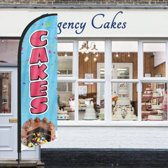Cakes Flag - 8Ft Cakes Feather Flag Pole Kit
