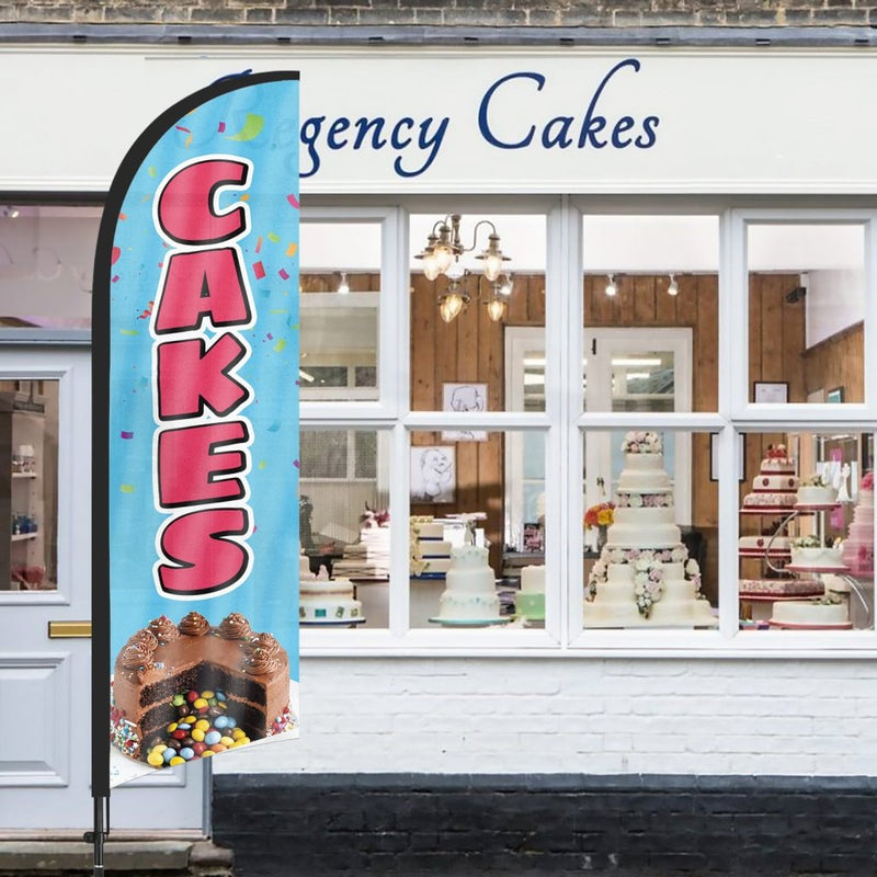 Cakes Flag - 8Ft Cakes Feather Flag Pole Kit
