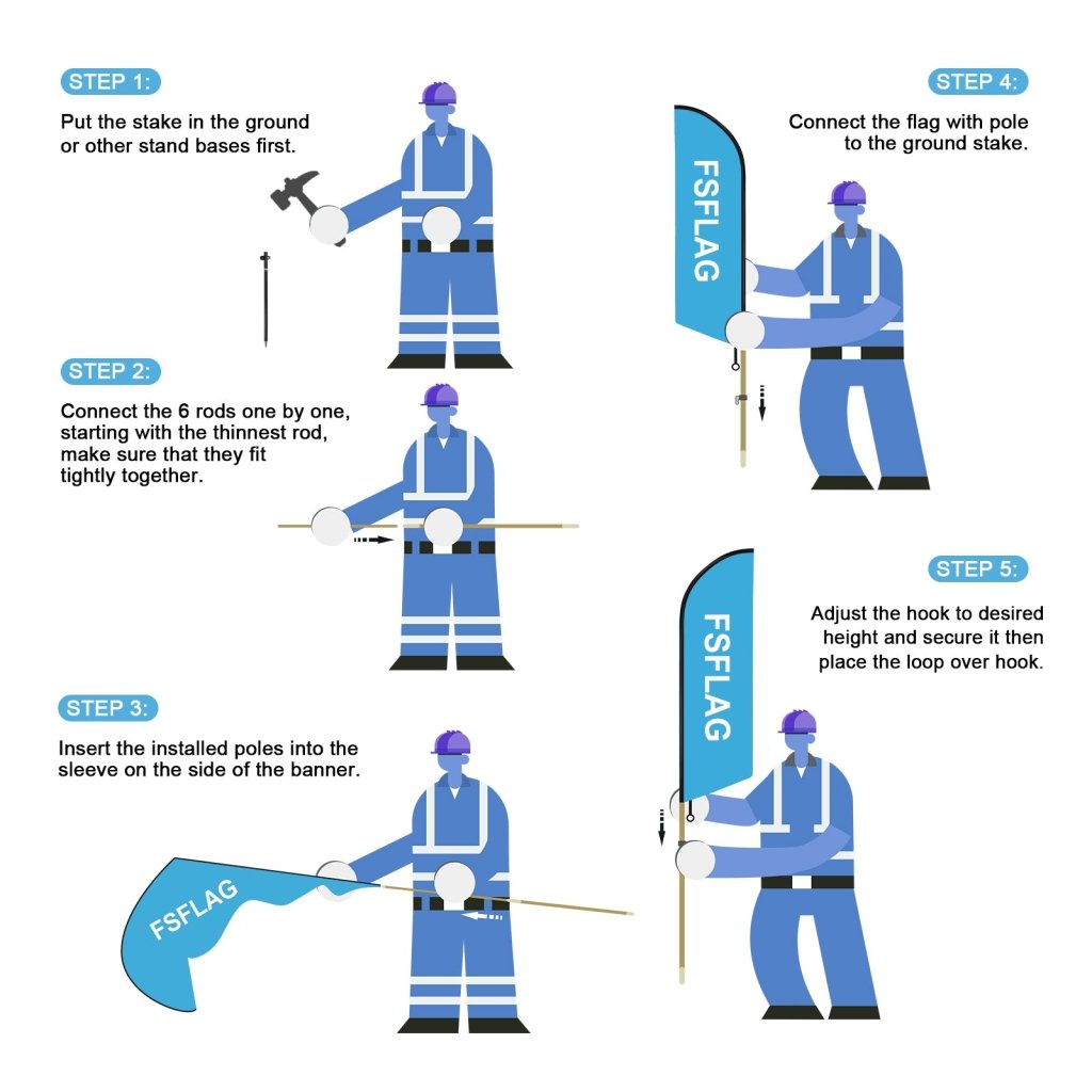 Cakes Flag - 8Ft Cakes Feather Flag Pole Kit