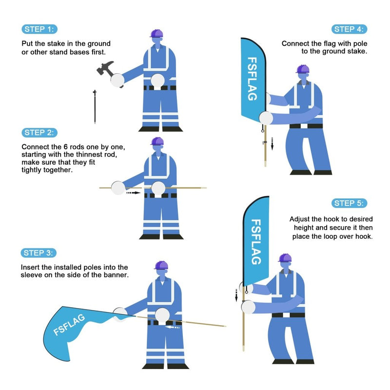 Cakes Flag - 8Ft Cakes Feather Flag Pole Kit