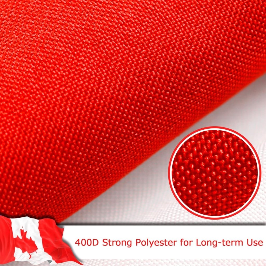 Canada Flag for Outside, 400D Heavy Duty Polyester, Double - Sided Printing, Quadruple Stitched Fly Hem, Fade Resistant, 2 Brass Grommets（副本）