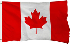 Canada Flag for Outside, 400D Heavy Duty Polyester, Double - Sided Printing, Quadruple Stitched Fly Hem, Fade Resistant, 2 Brass Grommets（副本）