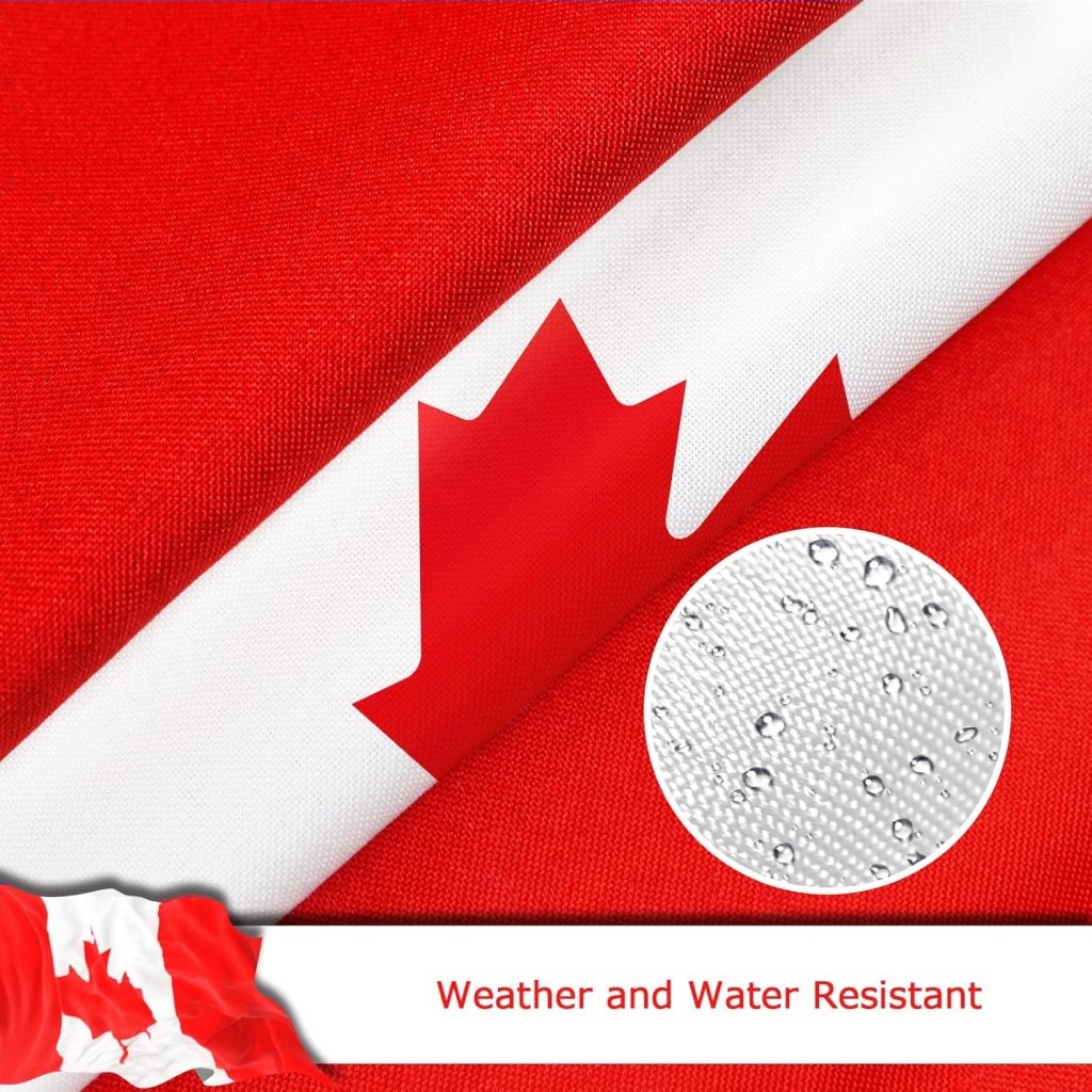 Canada Flag for Outside, 400D Heavy Duty Polyester, Double - Sided Printing, Quadruple Stitched Fly Hem, Fade Resistant, 2 Brass Grommets（副本）