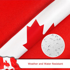 Canada Flag for Outside, 400D Heavy Duty Polyester, Double - Sided Printing, Quadruple Stitched Fly Hem, Fade Resistant, 2 Brass Grommets（副本）