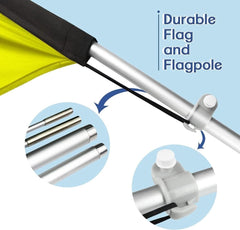 Car Wash Signs - 11ft Car Wash Feather Flag Pole Kit for Car Auto Wash - FSFlag