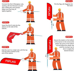 Car Wash Signs - 11ft Car Wash Feather Flag Pole Kit for Car Auto Wash - FSFlag