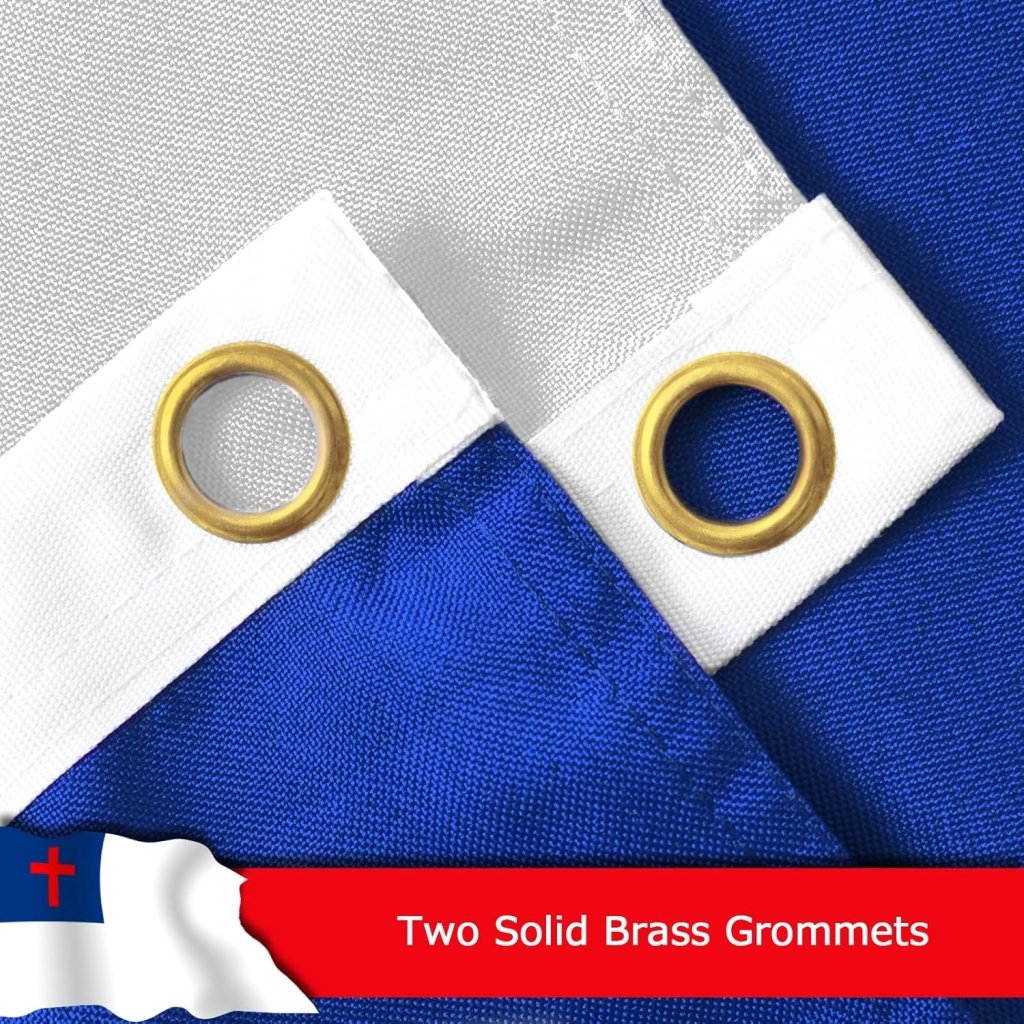 Christian Flag Religious Flag for Outside, 400D Heavy Duty Polyester, Double - Sided Printing, Quadruple Stitched Fly Hem, Fade Resistant, 2 Brass Grommets