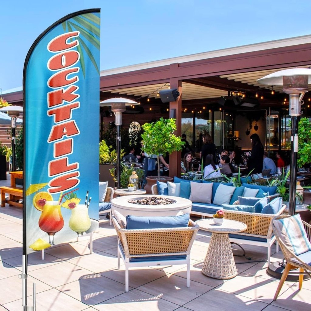 Cocktail sign - Cocktails Feather Flag!（Flagpole Not Included） - FSFlag