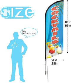 Cocktail sign - Cocktails Feather Flag!（Flagpole Not Included） - FSFlag