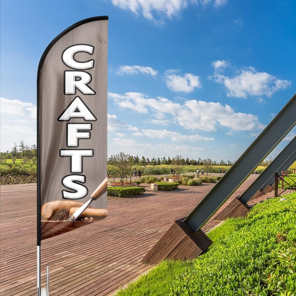 Craft Signs - 8ft Crafts Feather Flag for Crafts Business（Flagpole Not Included） - FSFlag