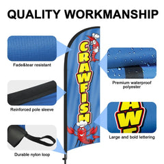 Crawfish Flag – 8Ft Feather Flag with Pole & Stake