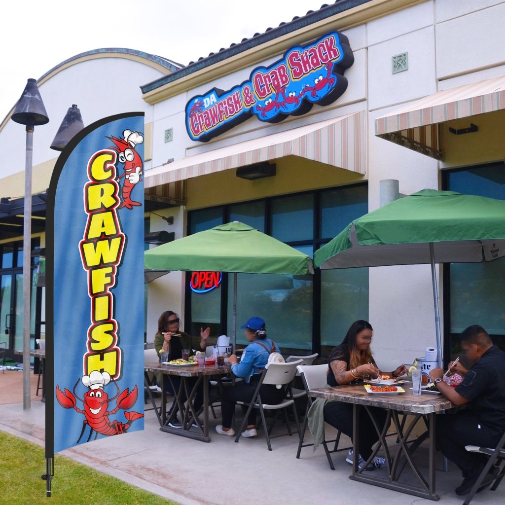 Crawfish Flag – 8Ft Feather Flag with Pole & Stake