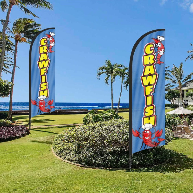 Crawfish Flag – 8Ft Feather Flag with Pole & Stake