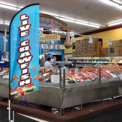 Crawfish Flag - 8ft Live Crawfish Feather Flag!（Flagpole Not Included） - FSFlag