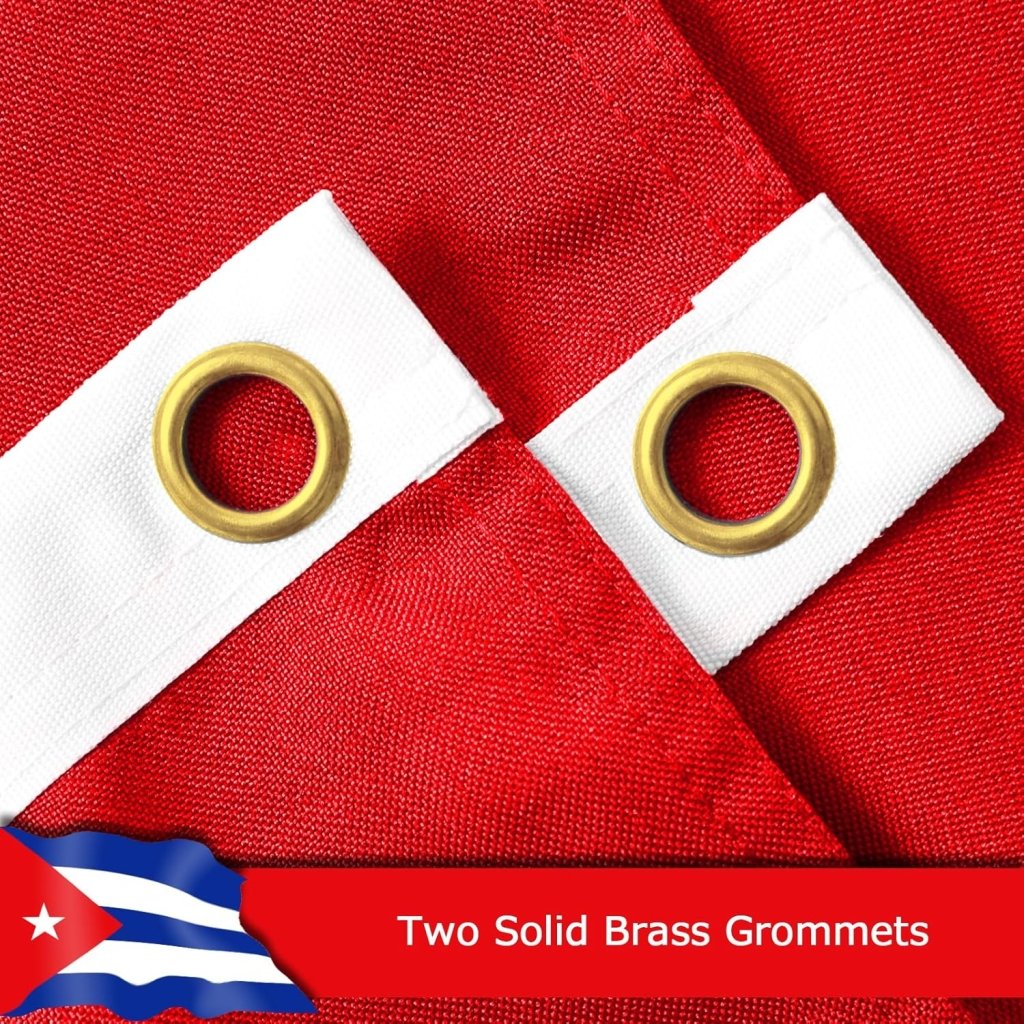 Cuba Cuban Flag for Outside, 400D Heavy Duty Polyester, Double - Sided Printing, Quadruple Stitched Fly Hem, Fade Resistant, 2 Brass Grommets