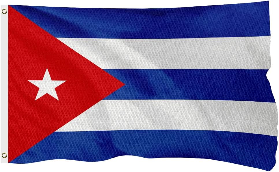 Cuba Cuban Flag for Outside, 400D Heavy Duty Polyester, Double - Sided Printing, Quadruple Stitched Fly Hem, Fade Resistant, 2 Brass Grommets