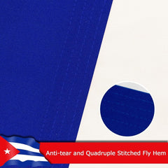 Cuba Cuban Flag for Outside, 400D Heavy Duty Polyester, Double - Sided Printing, Quadruple Stitched Fly Hem, Fade Resistant, 2 Brass Grommets