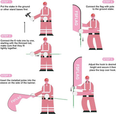 Cupcake Sign - 8ft Cupcakes Feather Flag Kit with Pole and Stake - FSFlag