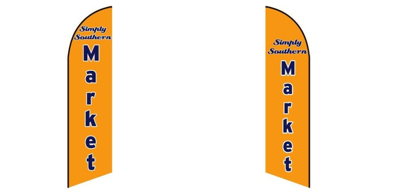 Custom Blade Flags - 1.6x6.6,2x8,3x12FT,Double - Sided（Flagpole Not Included）