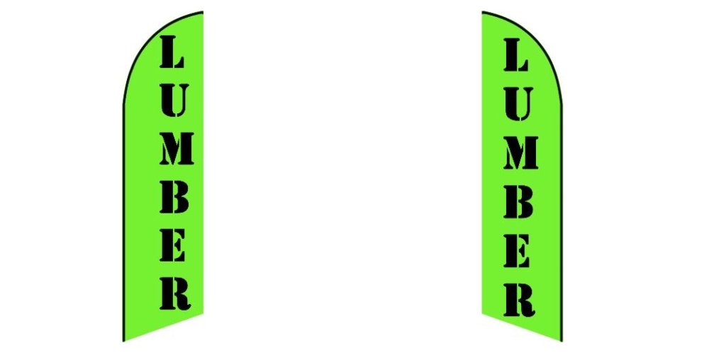 Custom Blade Flags - 1.6x6.6,2x8,3x12FT,Double - Sided（Flagpole Not Included）