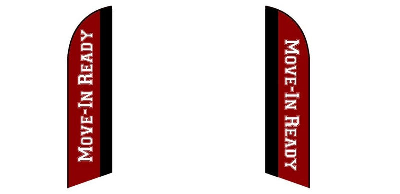Custom Blade Flags - 1.6x6.6,2x8,3x12FT,Double - Sided（Flagpole Not Included）