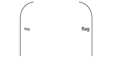 Custom Blade Flags - 1.6x6.6,2x8,3x12FT,Double - Sided（Flagpole Not Included）