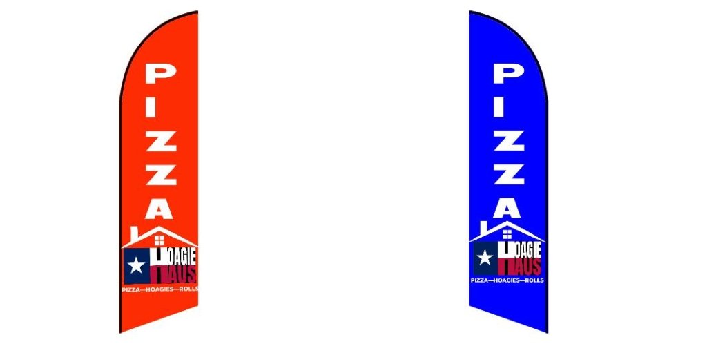 Custom Blade Flags - 1.6x6.6,2x8,3x12FT,Double - Sided（Flagpole Not Included）