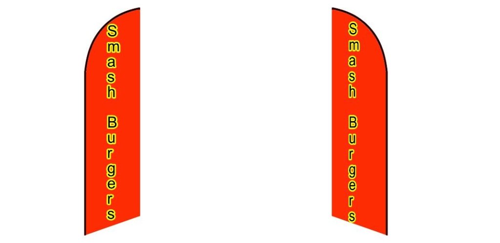 Custom Blade Flags - 1.6x6.6,2x8,3x12FT,Double - Sided（Flagpole Not Included）