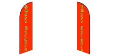 Custom Blade Flags - 1.6x6.6,2x8,3x12FT,Double - Sided（Flagpole Not Included）