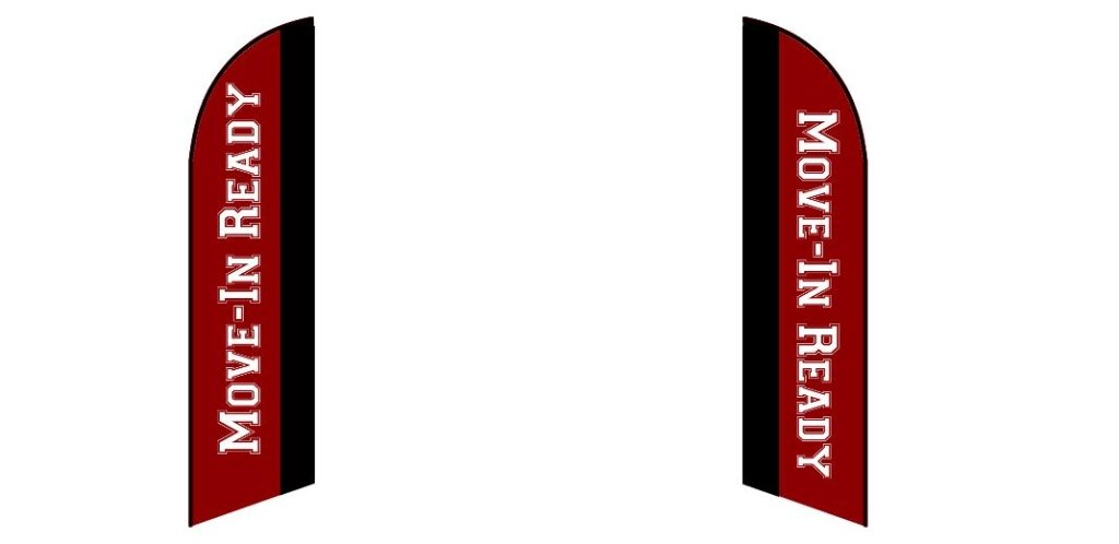 Custom Blade Flags - 1.6x6.6,2x8,3x12FT,Double - Sided（Flagpole Not Included）