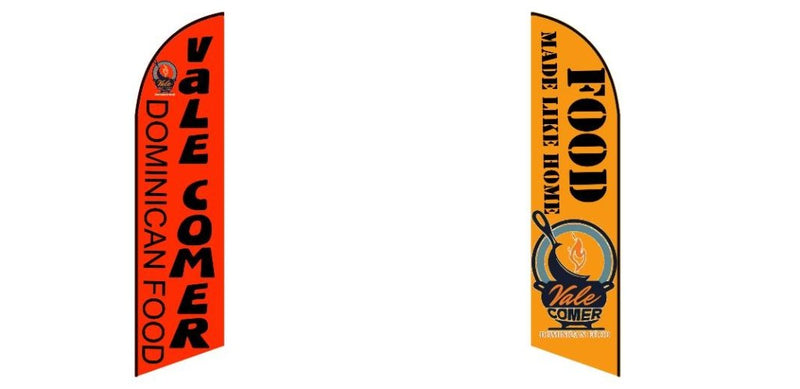 Custom Blade Flags - 1.6x6.6,2x8,3x12FT,Double - Sided（Flagpole Not Included）