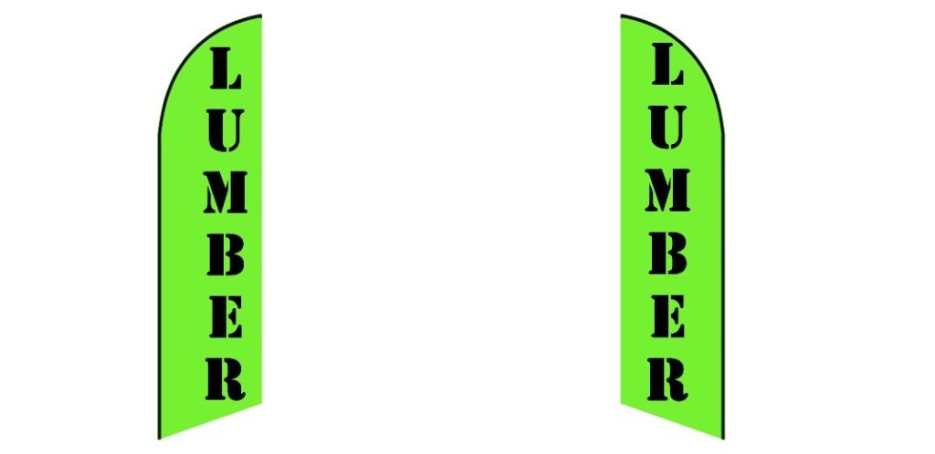 Custom Blade Flags - 1.6x6.6,2x8,3x12FT,Double - Sided（Flagpole Not Included）