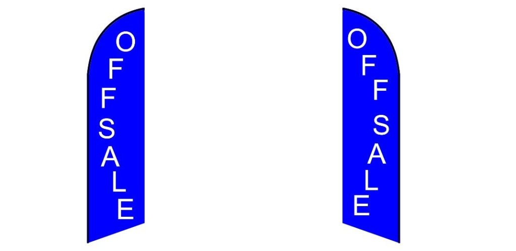 Custom Blade Flags - 1.6x6.6,2x8,3x12FT,Single/Double（Flagpole Not Included）