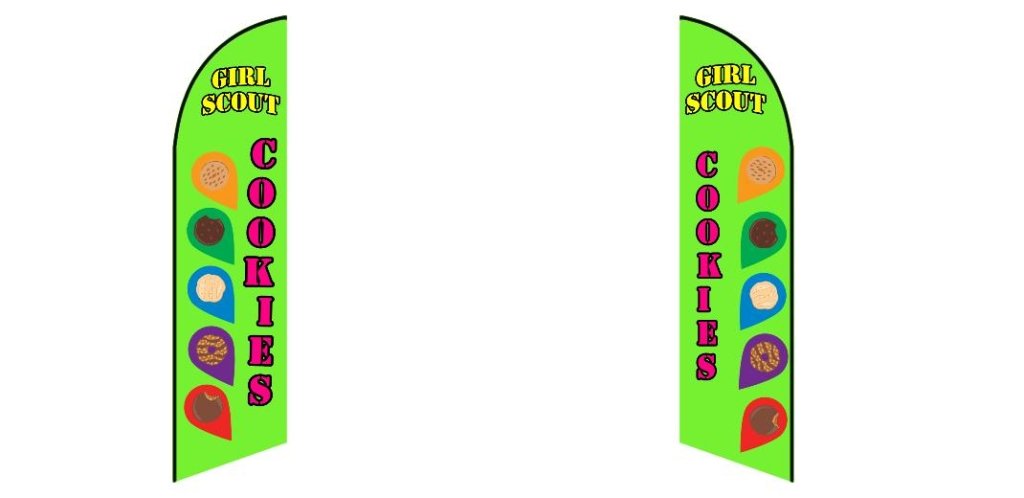 Custom Blade Flags - 1.6x6.6,2x8,3x12FT,Single/Double（Flagpole Not Included）
