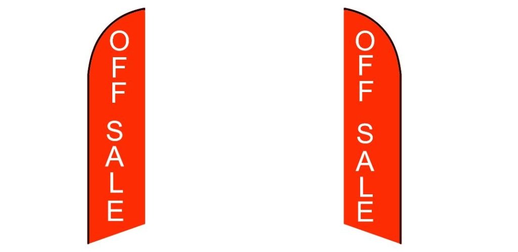 Custom Blade Flags - 1.6x6.6,2x8,3x12FT,Single/Double（Flagpole Not Included）