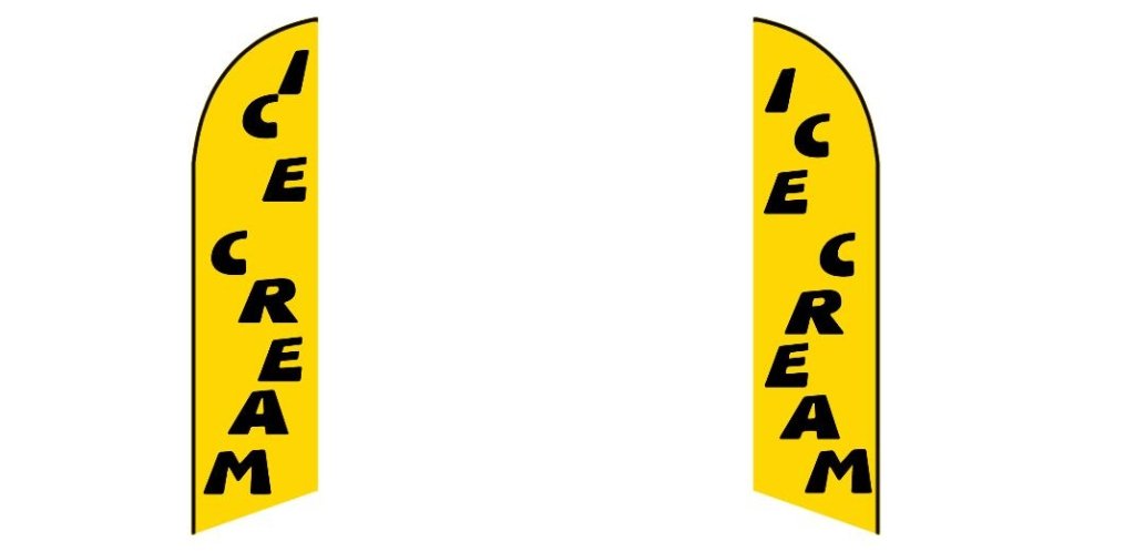 Custom Blade Flags - 1.6x6.6,2x8,3x12FT,Single/Double（Flagpole Not Included）
