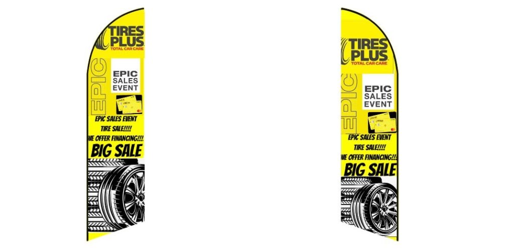 Custom Blade Flags - 1.6x6.6,2x8,3x12FT,Single/Double（Flagpole Not Included）
