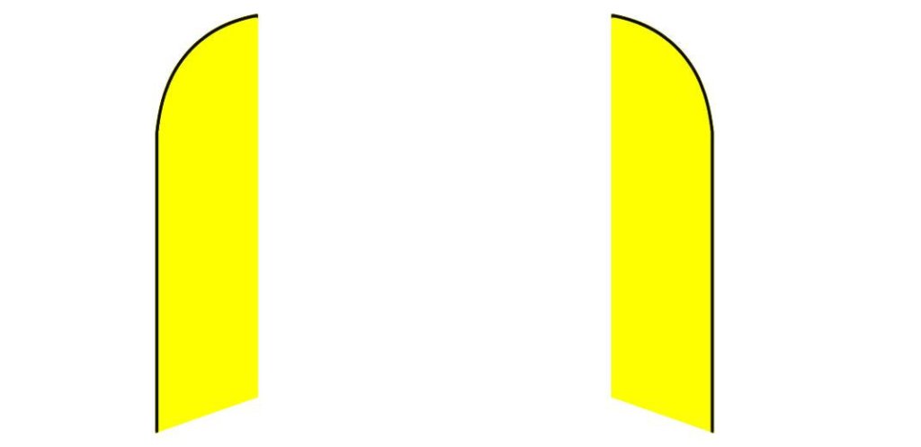 Custom Blade Flags - 1.6x6.6,2x8,3x12FT,Single/Double（Flagpole Not Included）