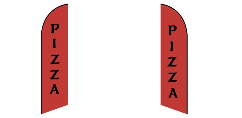 Custom Blade Flags - 1.6x6.6,2x8,3x12FT,Single/Double（Flagpole Not Included）