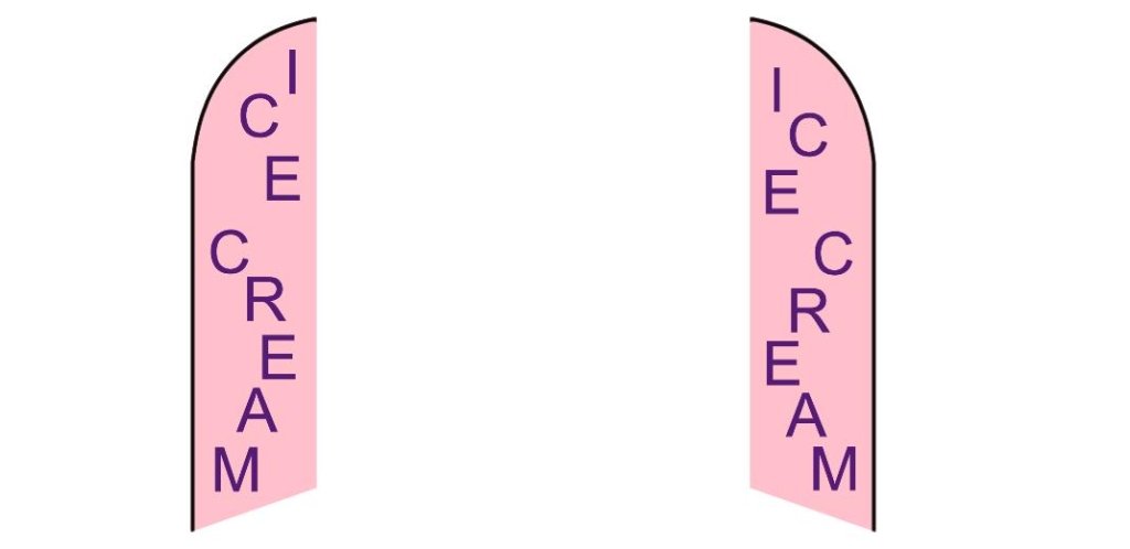 Custom Blade Flags - 1.6x6.6,2x8,3x12FT,Single/Double（Flagpole Not Included）