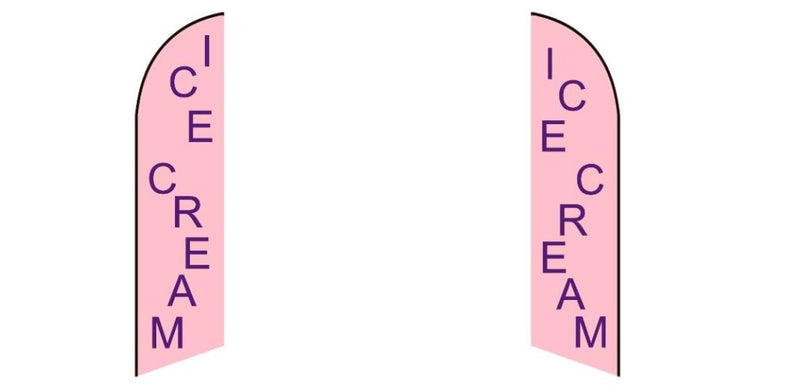 Custom Blade Flags - 1.6x6.6,2x8,3x12FT,Single/Double（Flagpole Not Included）