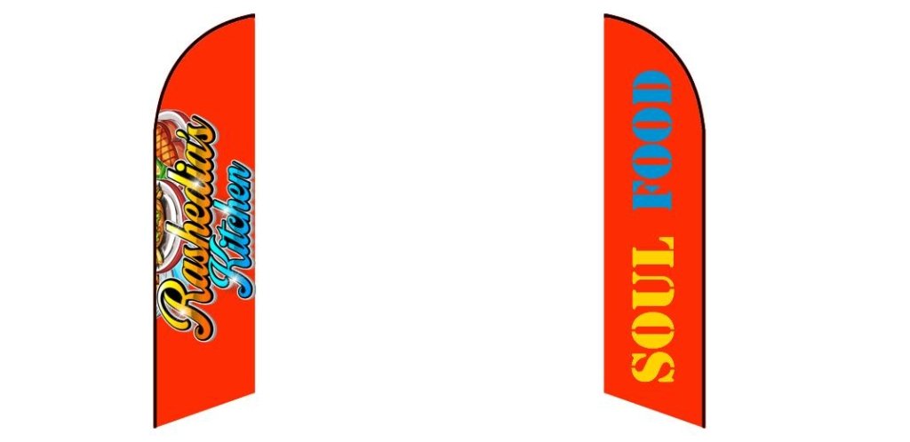 Custom Blade Flags - 1.6x6.6,2x8,3x12FT,Single/Double（Flagpole Not Included）