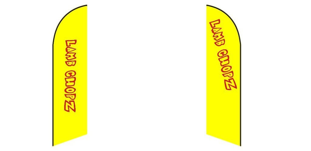 Custom Blade Flags - 1.6x6.6,2x8,3x12FT,Single/Double（Flagpole Not Included）