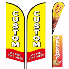 Custom Blade Flags - 1.6x6.6,2x8,3x12FT,Single/Double（Flagpole Not Included） - FSFlag