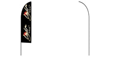 Custom Blade Flags - 2.6x13.5FT,Double - Sided（Flagpole Not Included）